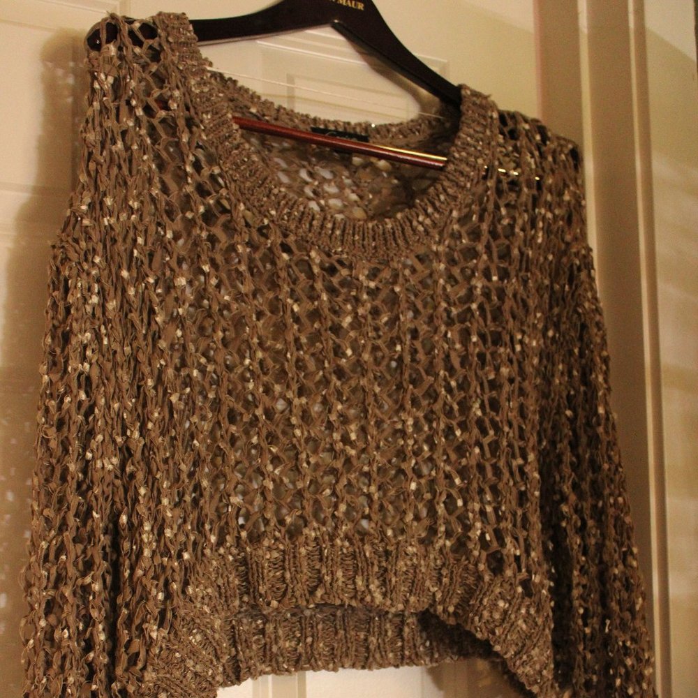 Cropped Loose Knit Shrug
